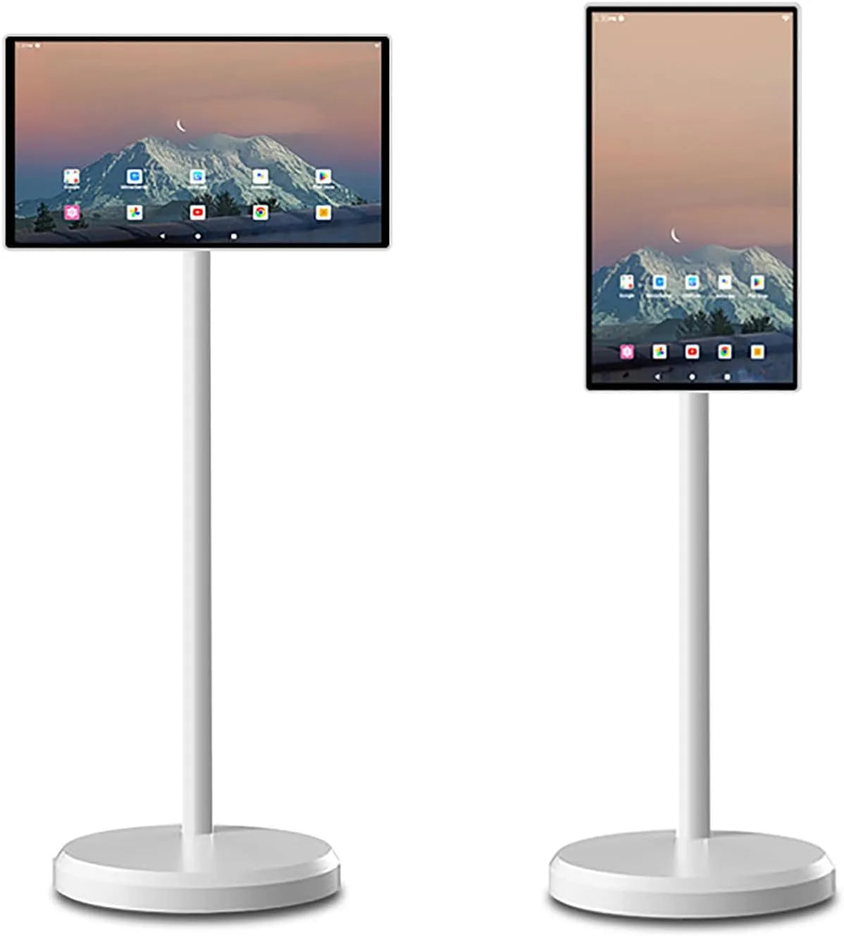 1080P monitor, 60 Hz, touchbediening, 21,5-inch draagbare tv op wielen touchscreen-, ingebouwde batterij, volledige draairotatie