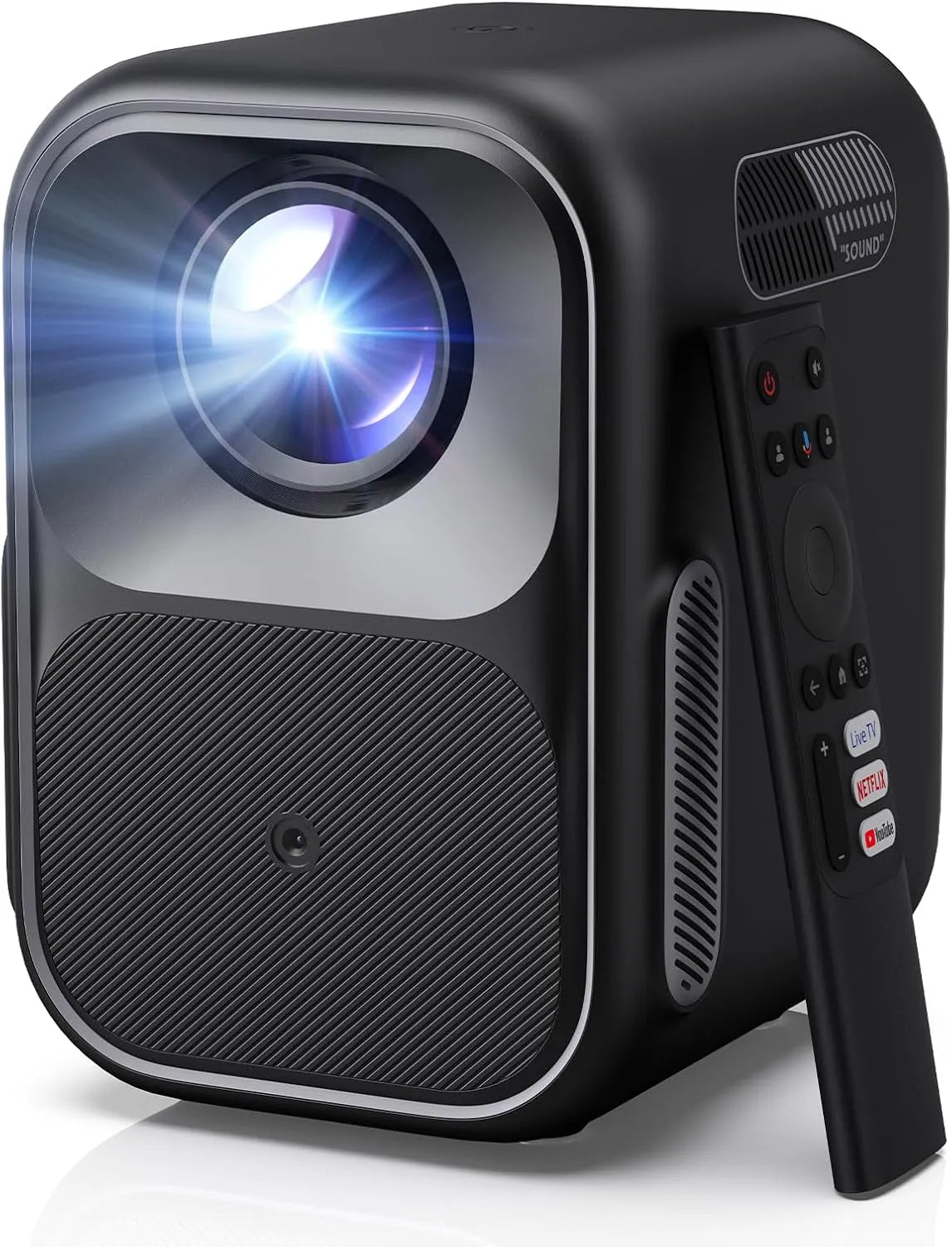1080P projector, Full HD, WEMAX Mini Beamer met Google TV & Officieel Netflix, Full HD Smart, Auto Focus & Keystone, Dolby Audio
