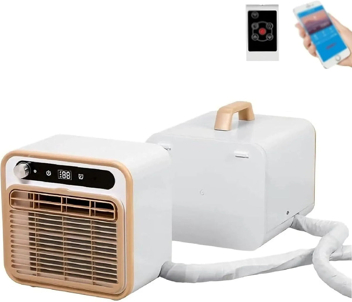 Airconditioner, Slimme split-airco voor de camping met touch-bediening 2mConnectingPipe