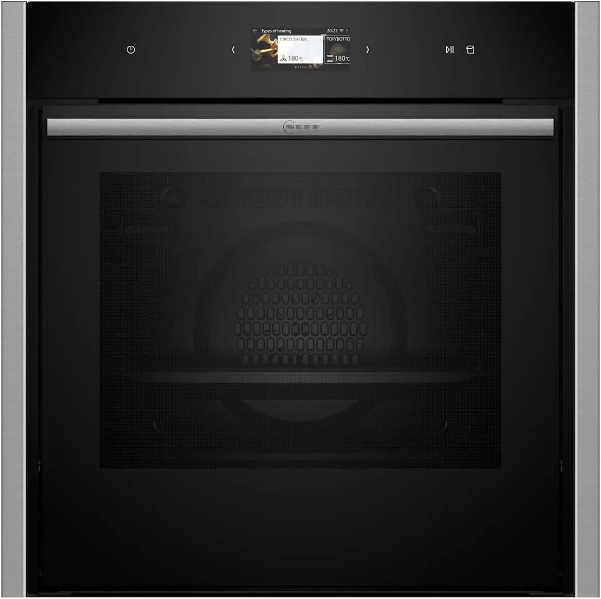 B64VS71N0 N90 elektrische oven, 60 cm, 4,1 inch, 60 x 60 cm, digitaal display, stoomfunctie, 4,1 inch Full Touch TFT-kleuren- en grafisch display