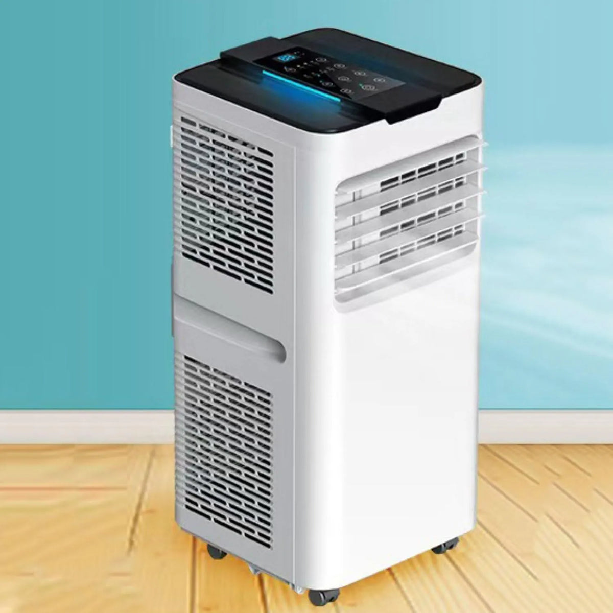 Airconditioner, 350 m2, timer, stille werking, Draagbare, stille slimme met luchtontvochtiger en ventilatormodi voor ruimtes tot 350 m2