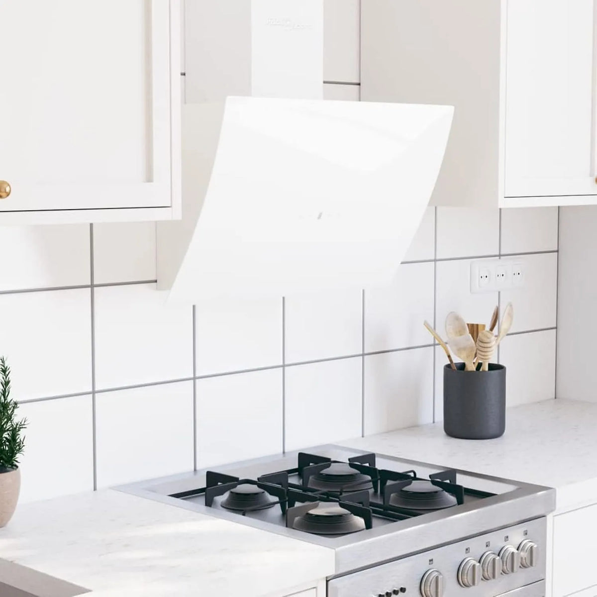 Afzuigkap, 180 W, 60 cm, gehard glas, Tidyard, voor de keuken, van staal en gehard glas
