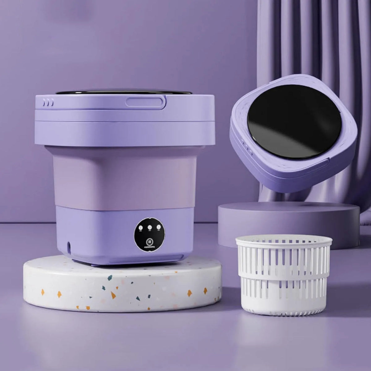 Was-droogcombinatie, Opvouwbare 8L Geïntegreerde wasmachine, kleine studentenslaapzaalwasmachine, draagbare wasmachine