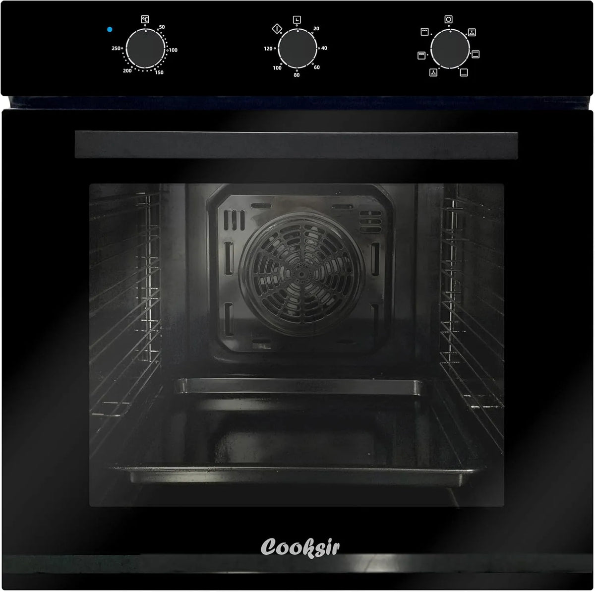 Elektrische oven, 2200 W, 60 cm, 60 l grote oven met stekker, bakfuncties met temperatuur- en tijdregeling