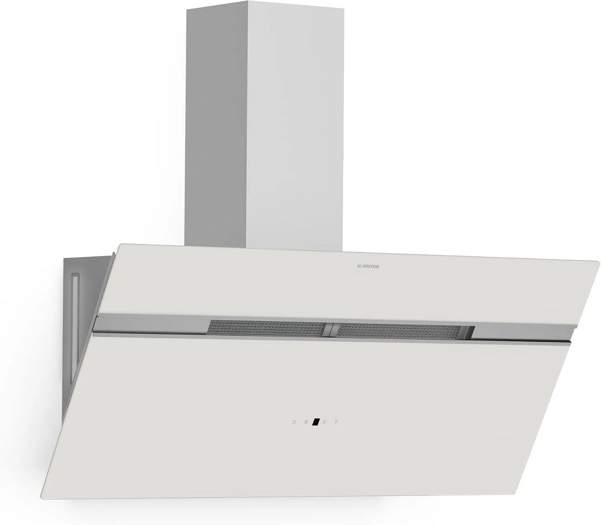 Klarstein afzuigkap, 615 m3/h, 54 dB, stille werking, Alina 90cm Slimme Bediening, A-Energie-efficiëntie, Afvoer & Recirculatie