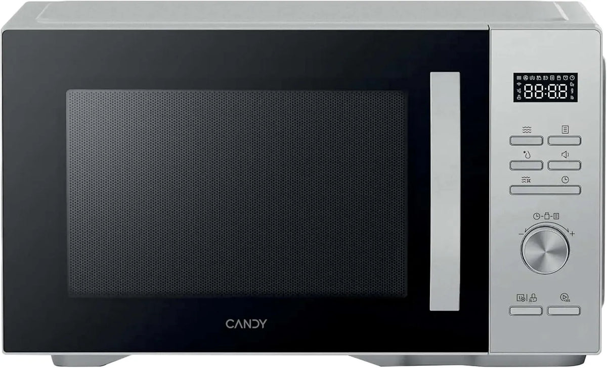 Candy CMGA31W8DLS W-1500 magnetron, 900 W, 31,5 cm, roestvrijstalen behuizing, digitaal display, met grill, opening links, roestvrij staal