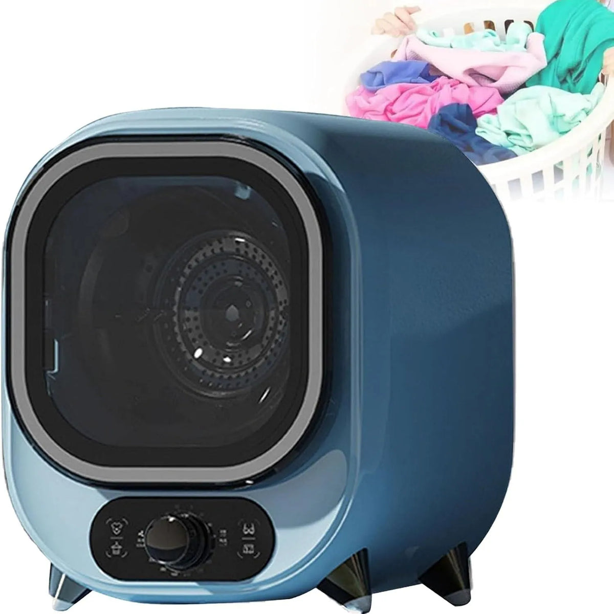 Wasdroger, automatische werking, stille werking, Kleine, draagbare condensatordroger, draaibare mini-droger met 2 automatische droogmodi