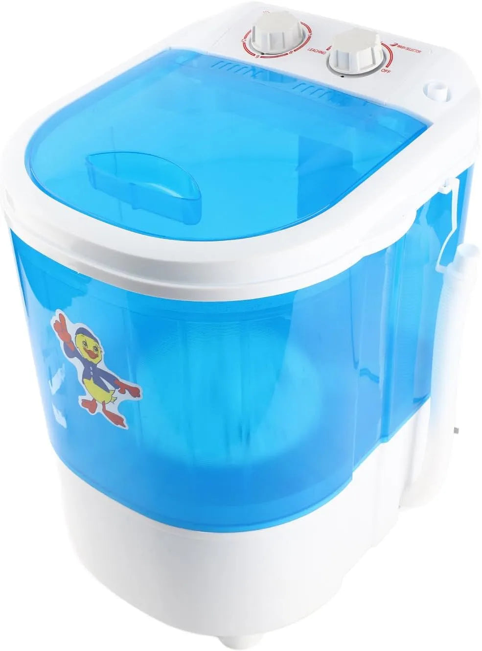 Wasmachine, timer, Fdit Draagbare Compacte Enkele Kuip met Draaimand en Timer voor Kampeerslaapzalen, Kleine Mini-