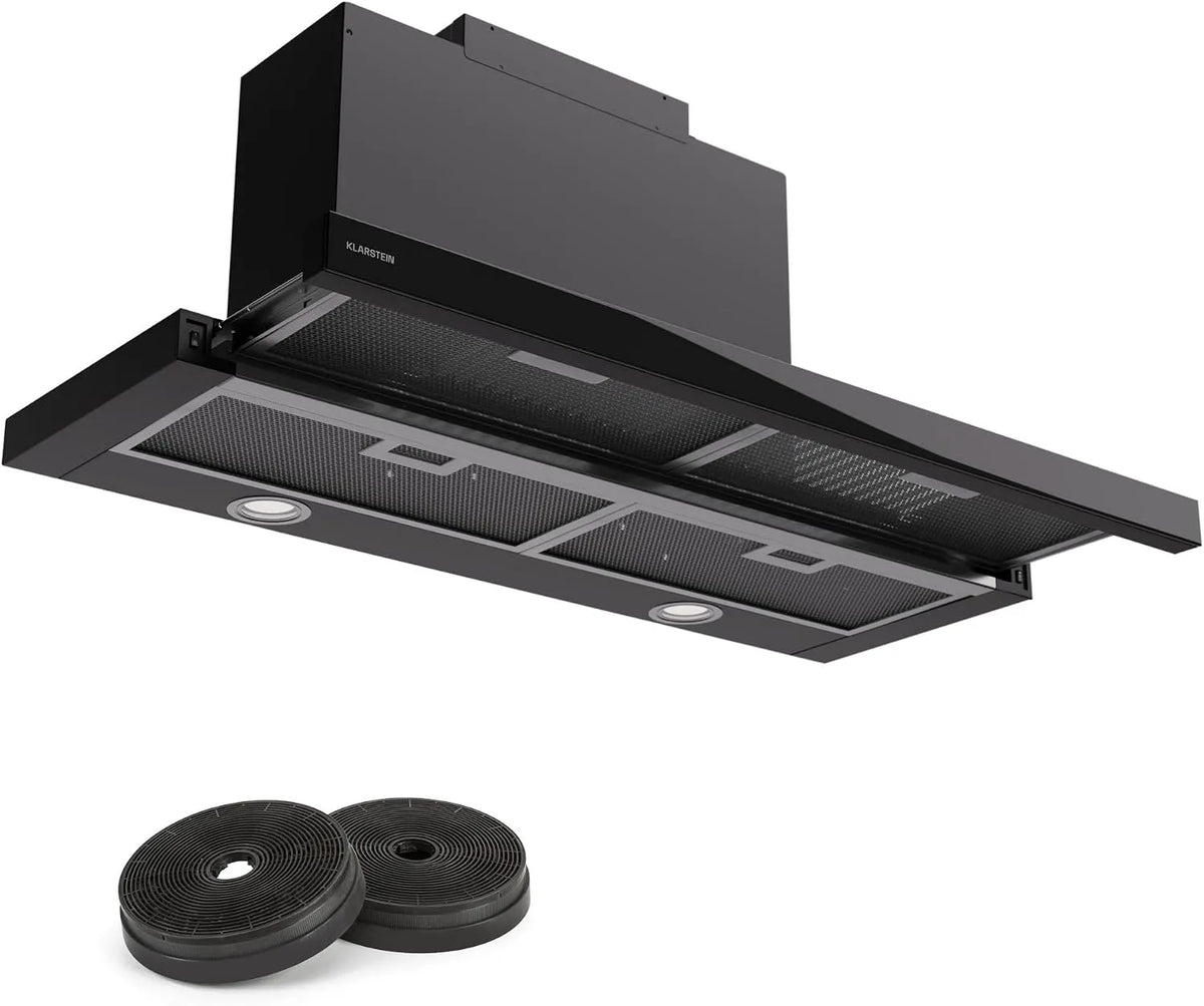 Klarstein afzuigkap, 640 m3/h, 90 cm, Inbouw 90 cm, met filter, van aluminium, inbouwkap met luchtstroom 640 m3/h, met touchbediening