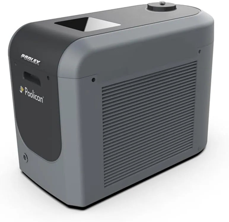 Warmtepomp, Poolican Poolex centraal en aangesloten voor zwembad 25 m3