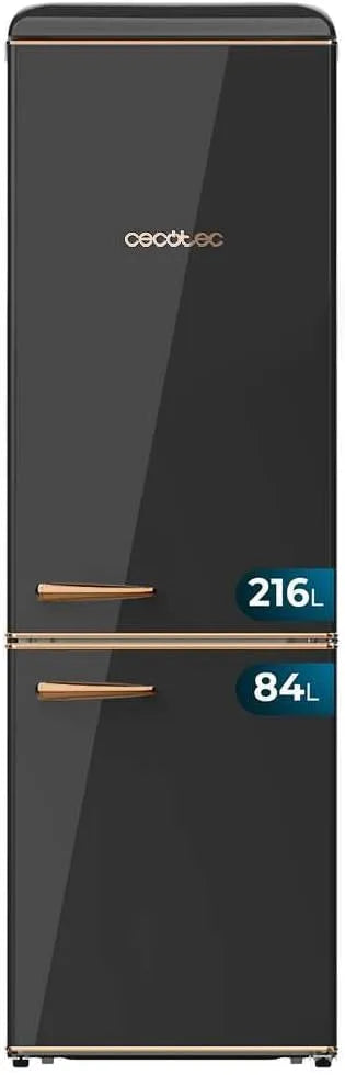 Cecotec koelkast, 300 l, 191,5 cm, 60 cm, Bolero CoolMarket Combi Origin 300 met 2 deuren, retro-, hoogte 191,5 cm en 60 cm breedte