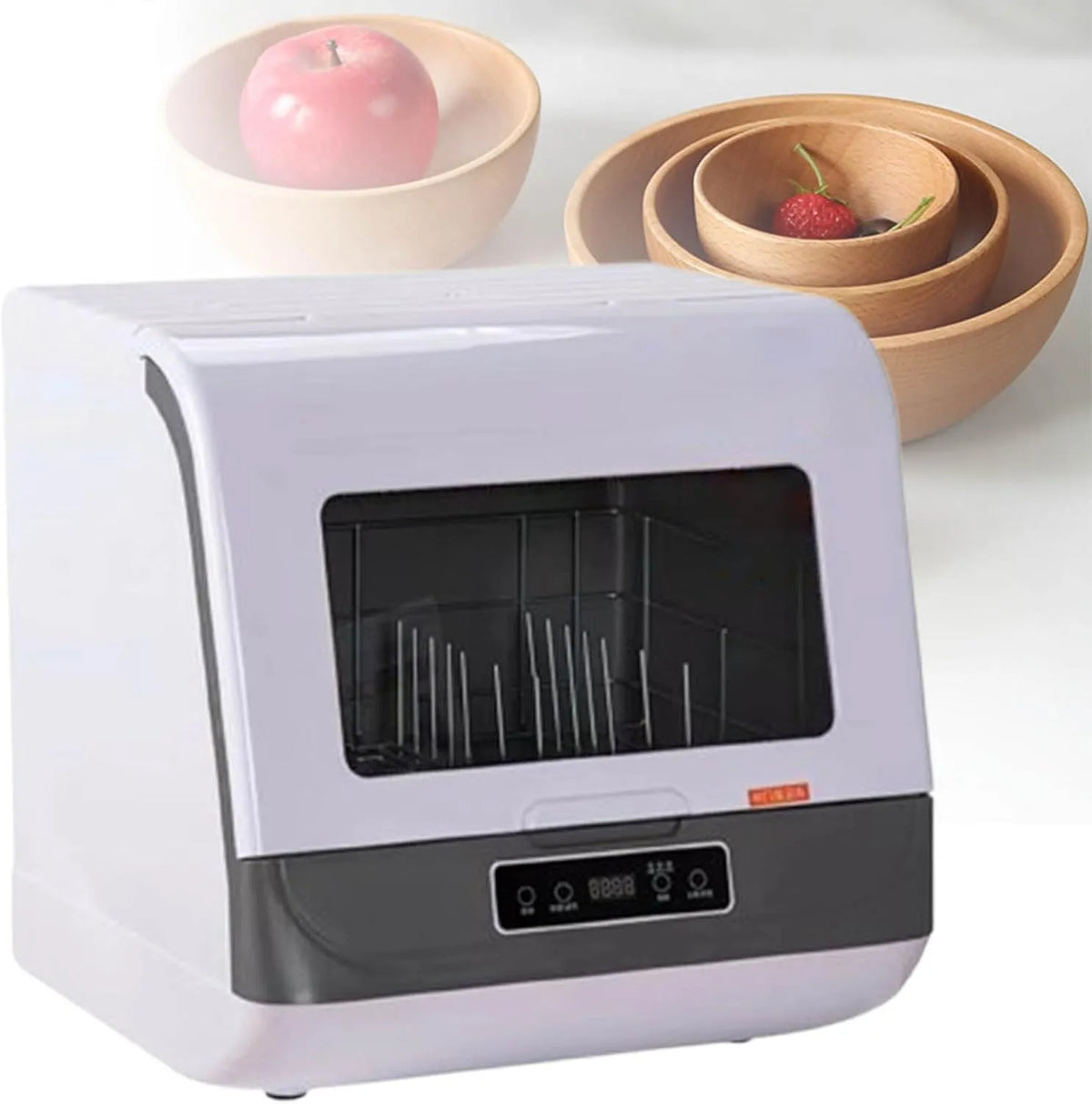 Vaatwasser, automatische werking, Afwasmachine Reinigingsmachine, Aanrecht, met 3 Wasprogramma's Automatisch, 360° Streeploze Diepe Reiniging