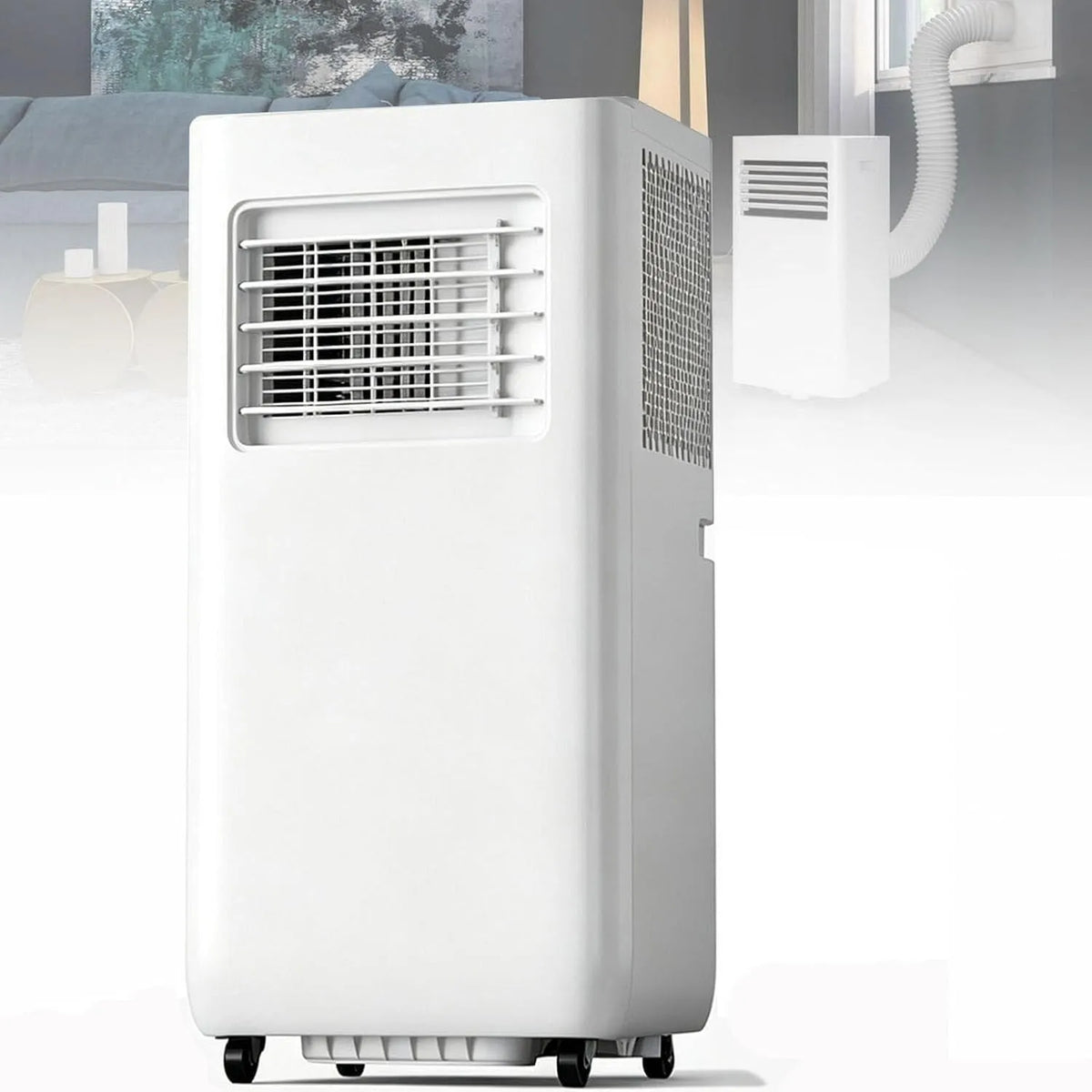 Airconditioner, 14000 BTU, Mobiele zonder buitenunit, krachtige 14000 BTU koelunit, energiezuinig luchtkoelsysteem met afstandsbediening voor thuis