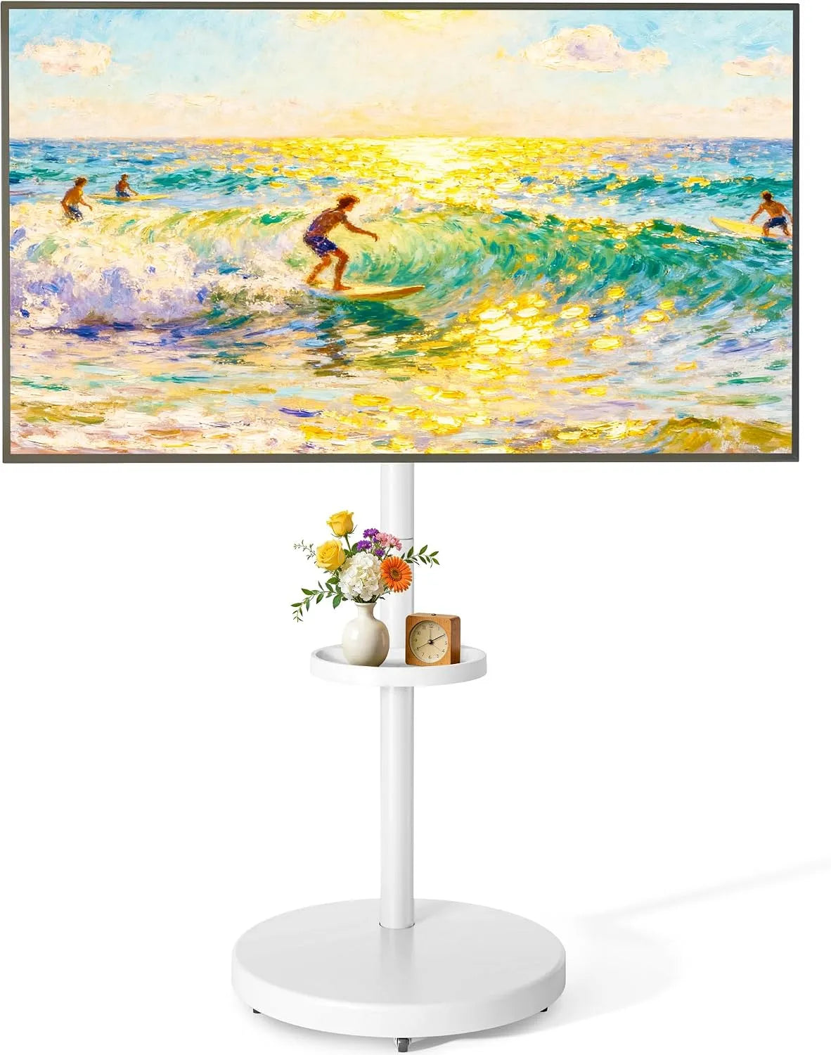 Tv-standaard, 65 inch, Verrijdbare met wielen voor tv's van 32–65 inch