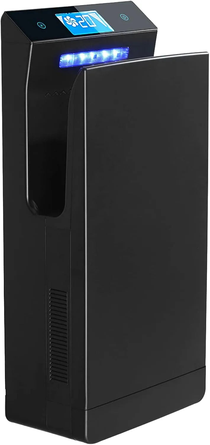 Handendroger, 1350W, digitaal display, HEPA-filter, QL Elektrische Handdroger met LCD Display, UV-Sterilisatie en HEPA-Filter, Hoge Snelheid 1350W