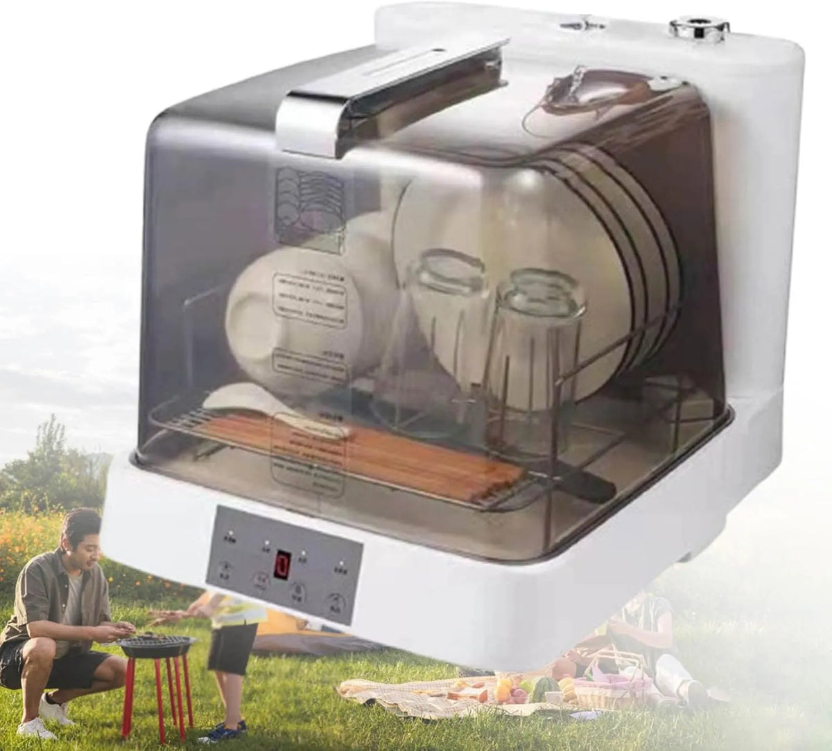 Bureau, automatische werking, Huishoudelijke desktopvaatwasser, fruit- en groentereiniger, intelligente automatische vaatwasser, voor appartementen
