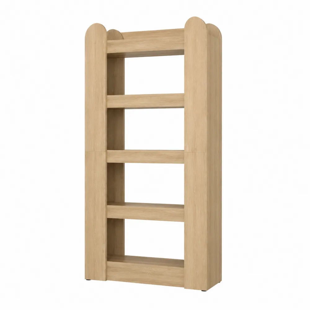 Estantería de Madera de Roble con 4 Niveles 180x80x30 cm