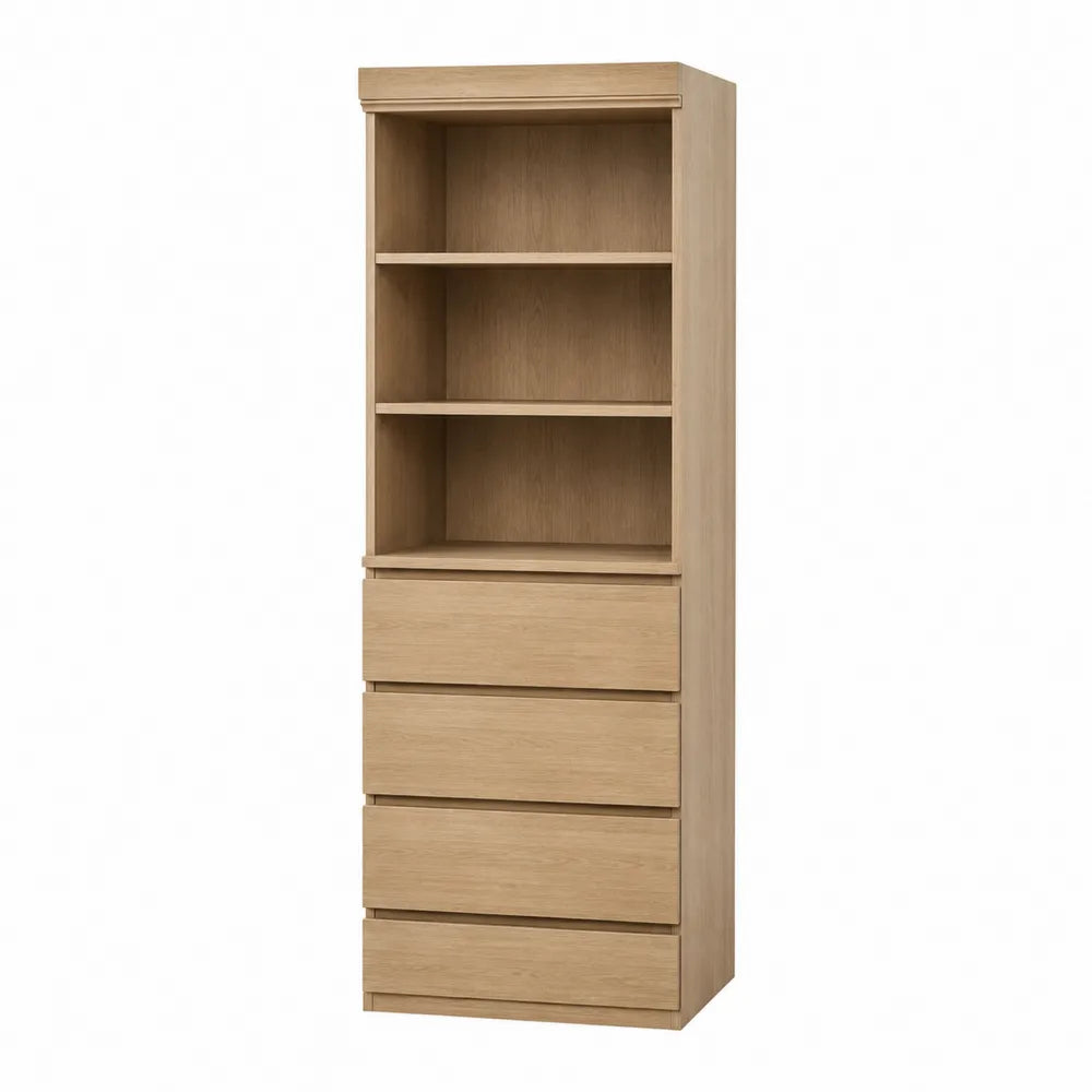 Estantería de madera contrachapada con cajones 180x60x40 cm