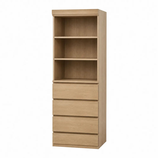 Estantería de madera contrachapada con cajones 180x60x40 cm