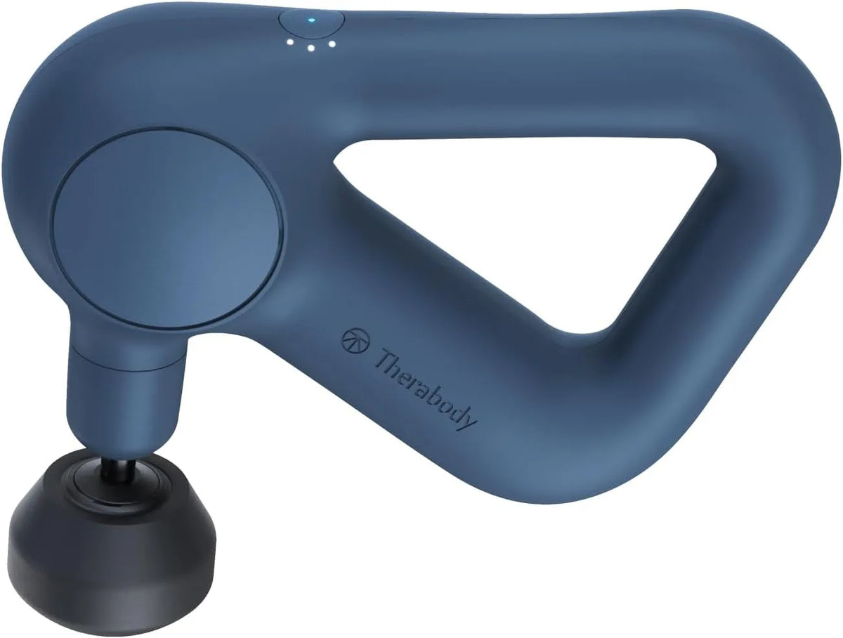 Massagepistool, stille werking, Theragun Relief Handheld percussie, eenvoudig te gebruiken, rug en been- Blauw