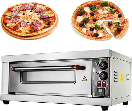 Elektrische oven, Pizza Maker Multifunctionele Oven for op het aanrecht, Grote Capaciteit Bakoven Enkele Laag Pizza Cake Brood Bakoven