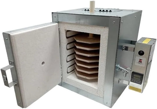 1100C/2012F elektrische oven, 7 handmatig roterende planken, kamer van 12 liter, programmeerbare oven