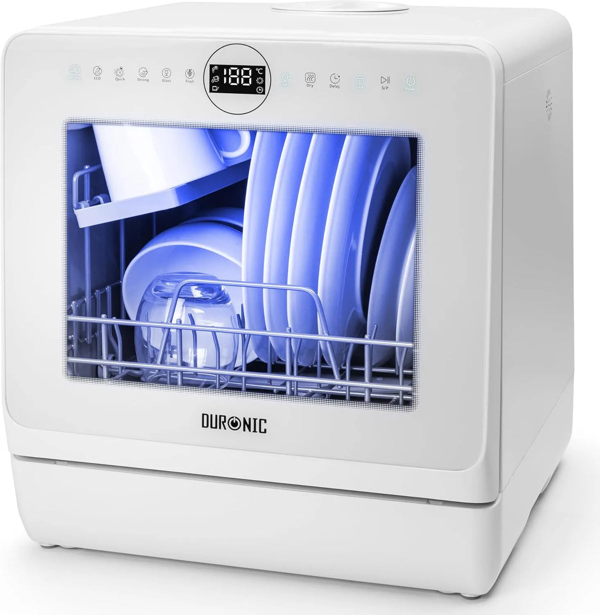 Duronic DW5 vaatwasser, automatische programma's voor servies