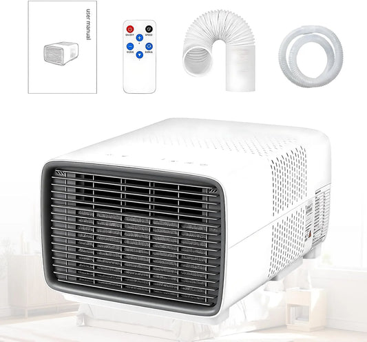Airconditioner, 2700 BTU, Mobiele Airconditioning voor Camping, 2700 BTU Kleine Airco voor Vrachtwagencabine, Inclusief Flexibele Afvoerslang
