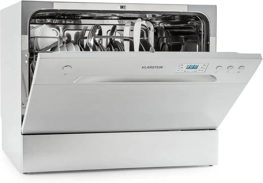 Klarstein vaatwasser, Mini voor 6 Gedecke, Leiser klein met 6 spoelprogramma's, Kleiner Tisch voor Zuhause
