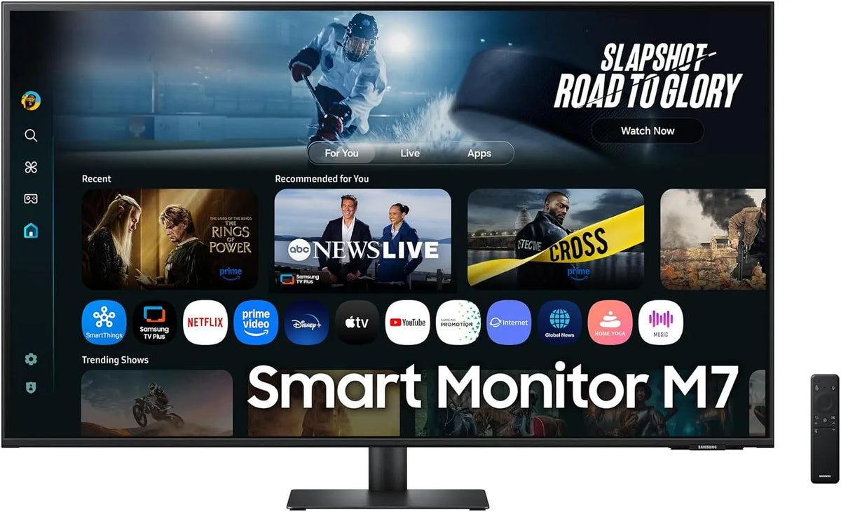 Samsung M70F monitor, 109,2 cm, 3840 x 2160, digitaal display, 43' Smart, 4K UHD 60Hz 4ms Vision AI, 3840 x 2160 Pixel
