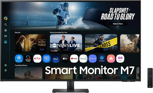 Samsung M70F monitor, 109,2 cm, 3840 x 2160, digitaal display, 43' Smart, 4K UHD 60Hz 4ms Vision AI, 3840 x 2160 Pixel