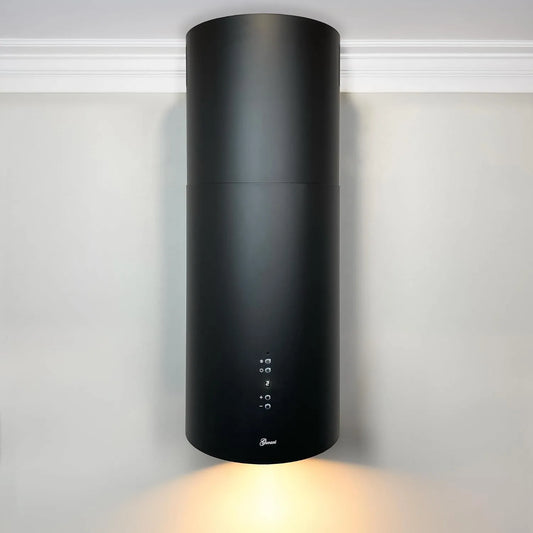 I 385 afzuigkap, 36 cm, 4 standen, digitaal display, GURARI Eilandkap GCH 36 BL Prime, rond eiland 36 cm