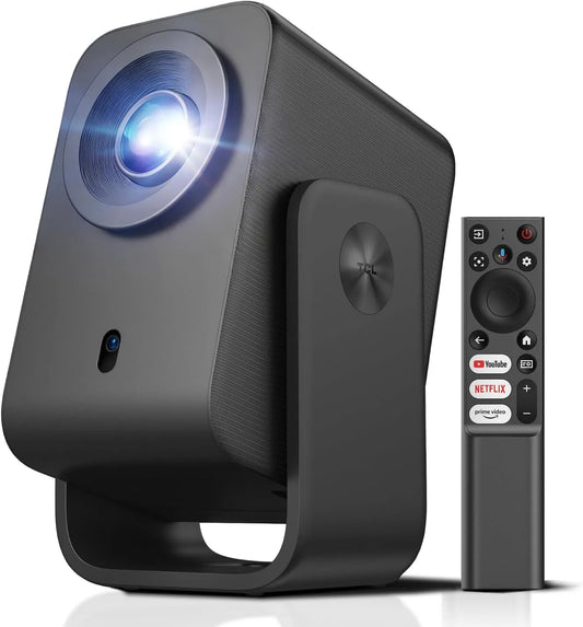TCL 4K 1080P projector, Full HD, Bluetooth-connectiviteit, C1 Beamer -geschikt, Officieel Google TV, Slimme Beamer Full HD, voor Telefoon