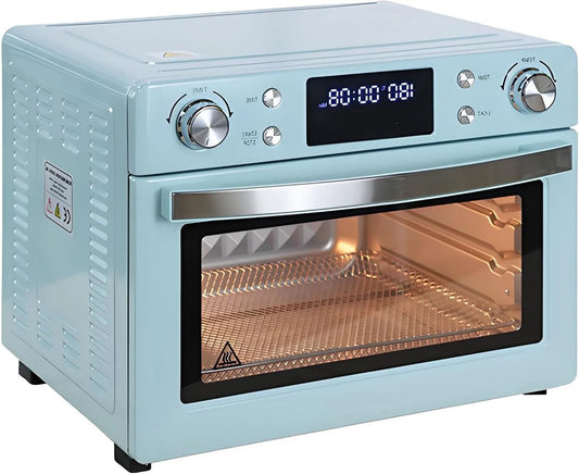 Elektrische oven, 1400W, digitaal display, heteluchtfunctie, 1400W heteluchtoven voor sublimatie, 16 liter digitaal display, kopjes en waterflessen