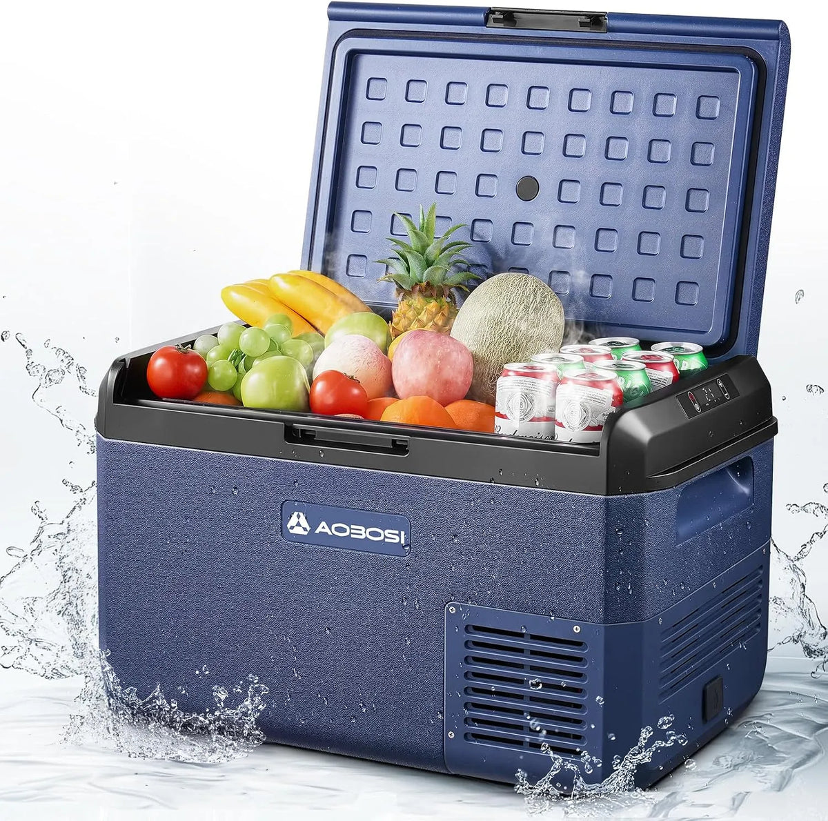 AAOBOSI compressorkoelbox, Koelboxer 40L: Camping Koelkast 12v 240v, -20°C tot 20°C Compressor 12v Koelvriescombinatie voor Camper