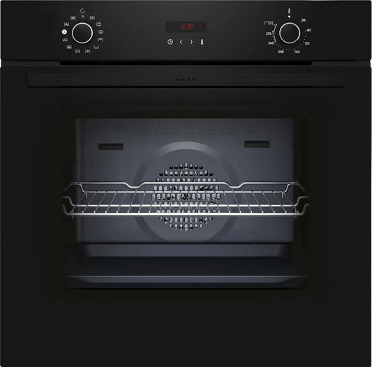 B2CVG6AK3 N30 elektrische oven, 60 cm, 60 x 60 cm, digitaal display, stoomfunctie, zelfreinigingsfunctie, heteluchtfunctie, Base Steam, Circo Therm