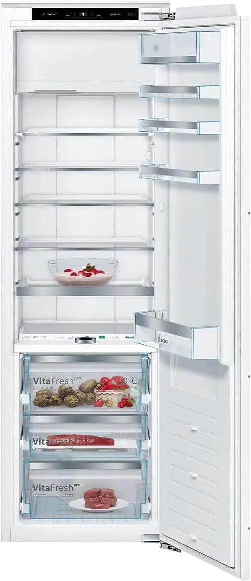 Bosch KIF82PFE0 koel-vriescombinatie, 254 l, 56 cm, 177,5 x 56 cm, inbouwkoelkast met vriesvak, 254 l koelen en 15 l vriezen, Made in Germany