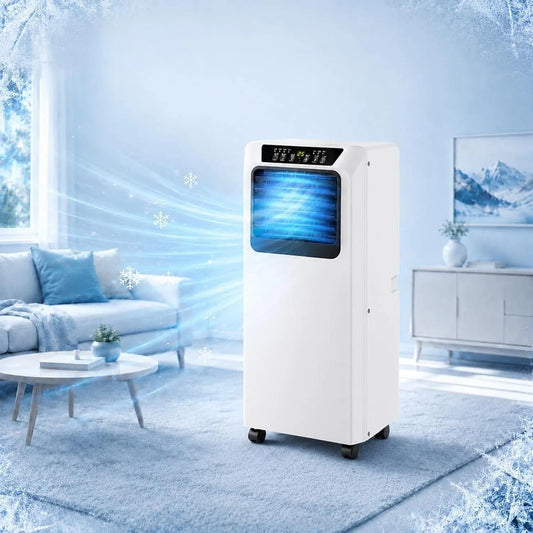 Airconditioner, 9000 BTU, 49 dB, 18 m2, stille werking, Mobiele 9000 BTU met Ontvochtiger en Wielens en Stille 36–49 dB Koeling voor Kamers tot 18 m2