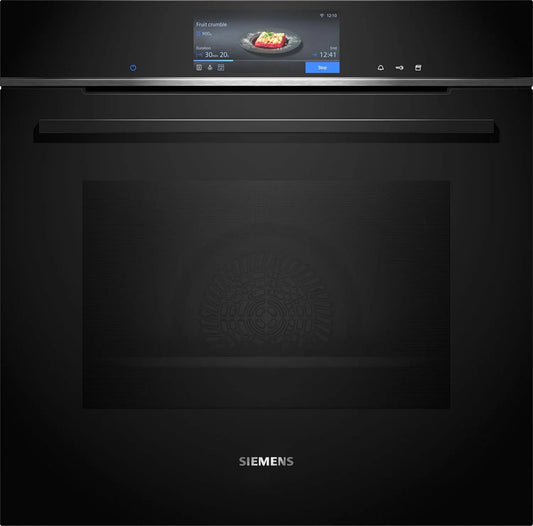 Siemens HS758G3B1 elektrische oven, 59,4 cm, digitaal display, spraakbediening, iQ700 Slimme inbouwstoomoven, humidClean Plus