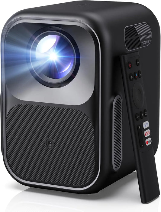 1080P projector, Full HD, WEMAX Mini Beamer met Google TV & Officieel Netflix, Full HD Smart, Auto Focus & Keystone, Dolby Audio