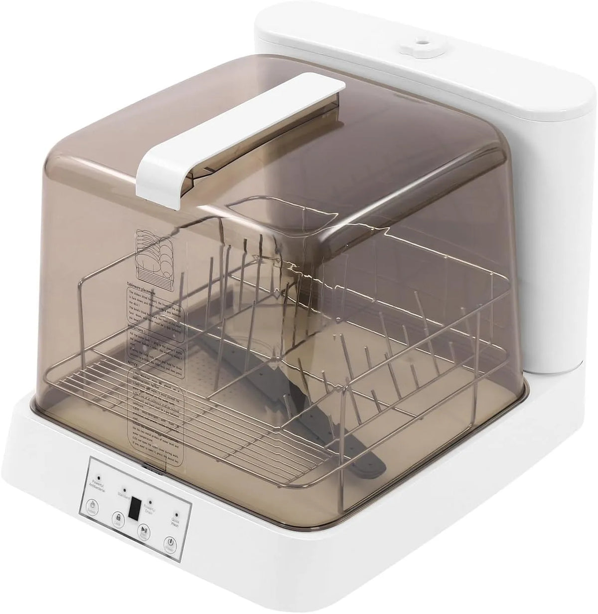 Vaatwasser, automatische werking, Draagbare Automatische met tank Mini- voor appartementen, studentenhuizen en campers Wit Bruin