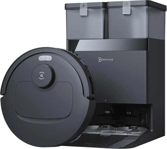 Robotstofzuiger, 20.000 Pa, automatische werking, zuig- en dweilfunctie, automatische stoflediging, ECOVACS DEEBOT T30e OMNI- + dweil