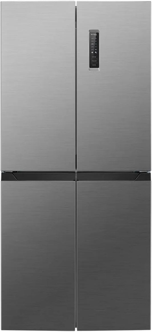Bomann KG7358 koelkast, 362L roestvrijstalen en vriezer -Inox, 173L capaciteit, afmetingen 142,5x49,5x56 cm