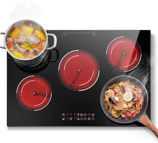 Kookplaat, 9000 W, 77 cm, SNDOAS 77 cm, glaskeramische 5 platen 9000 W