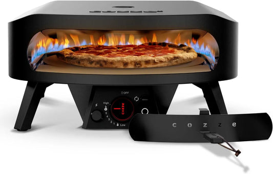 Pizzaoven, 43 cm, Cozze 17' Gas Black Edition met roterende pizzasteen Ø 43 cm, pizza in 2 minuten
