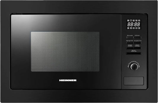 HMW-MDBI25GDBK magnetron, 700 W, 900 W, timer, automatische werking, Inbouw, 700 W + 900 W Grill, 8 Automatische Programma's, Digitale Timer