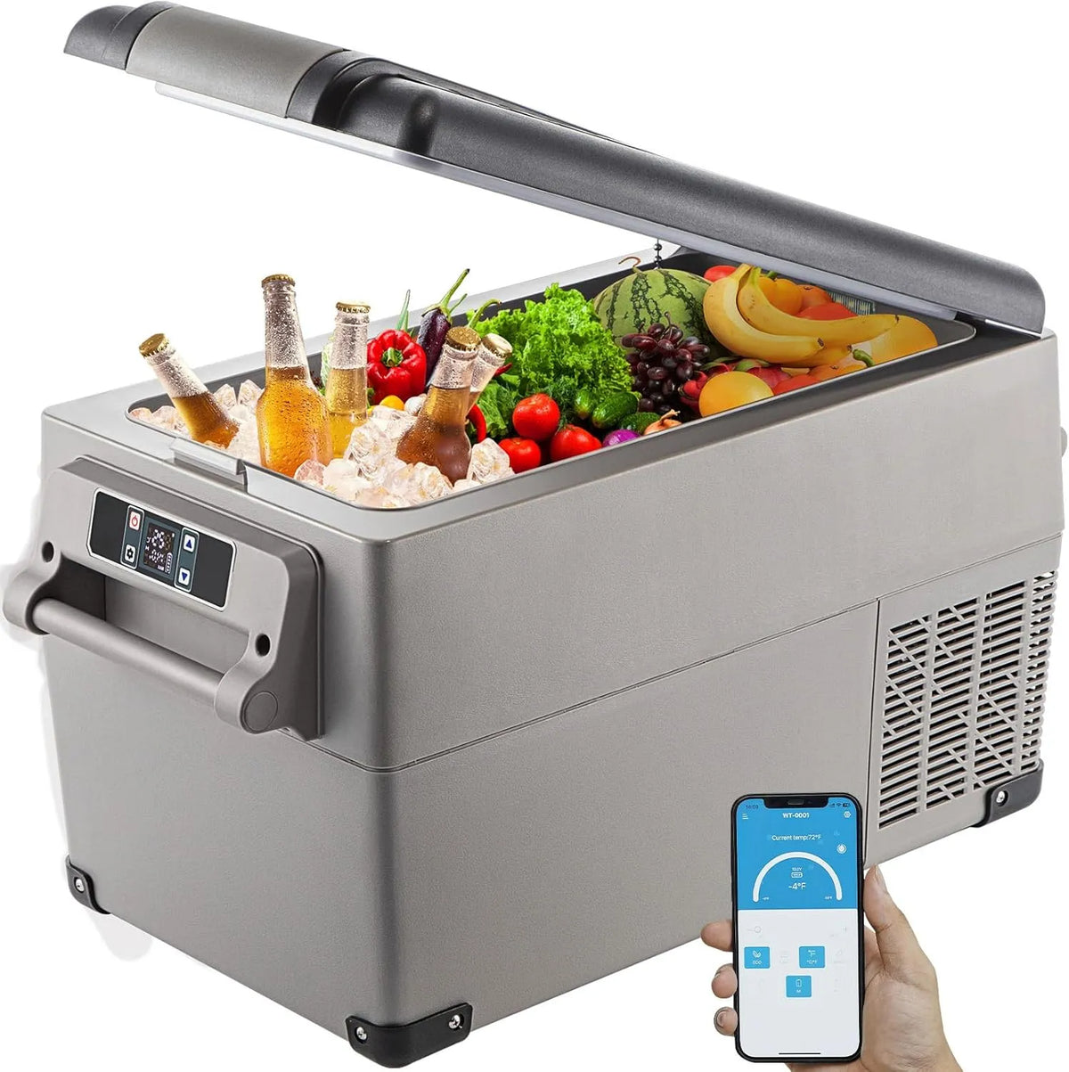 Koelbox, digitaal display, draagbaar ontwerp, VEVOR Thermo-elektrische, voor reizen, mini-koelkast voor auto