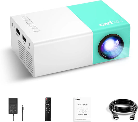 Projector, Mini Draagbare Outdoor Filmen, LED Pico Video voor Home Theater Filmen, Compatibel met Smartphone/Tablet/Laptop/TV-Stick/PS/USB