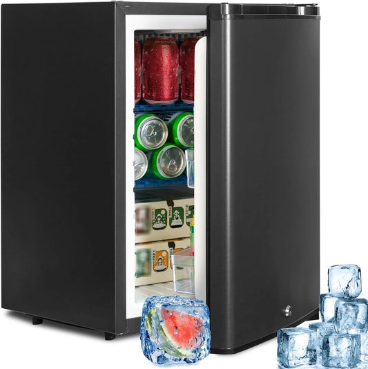 Koelkast, 230 V, stille werking, omkeerbare deur, SMETA Camping, omkeerbare deur met slot voor camping