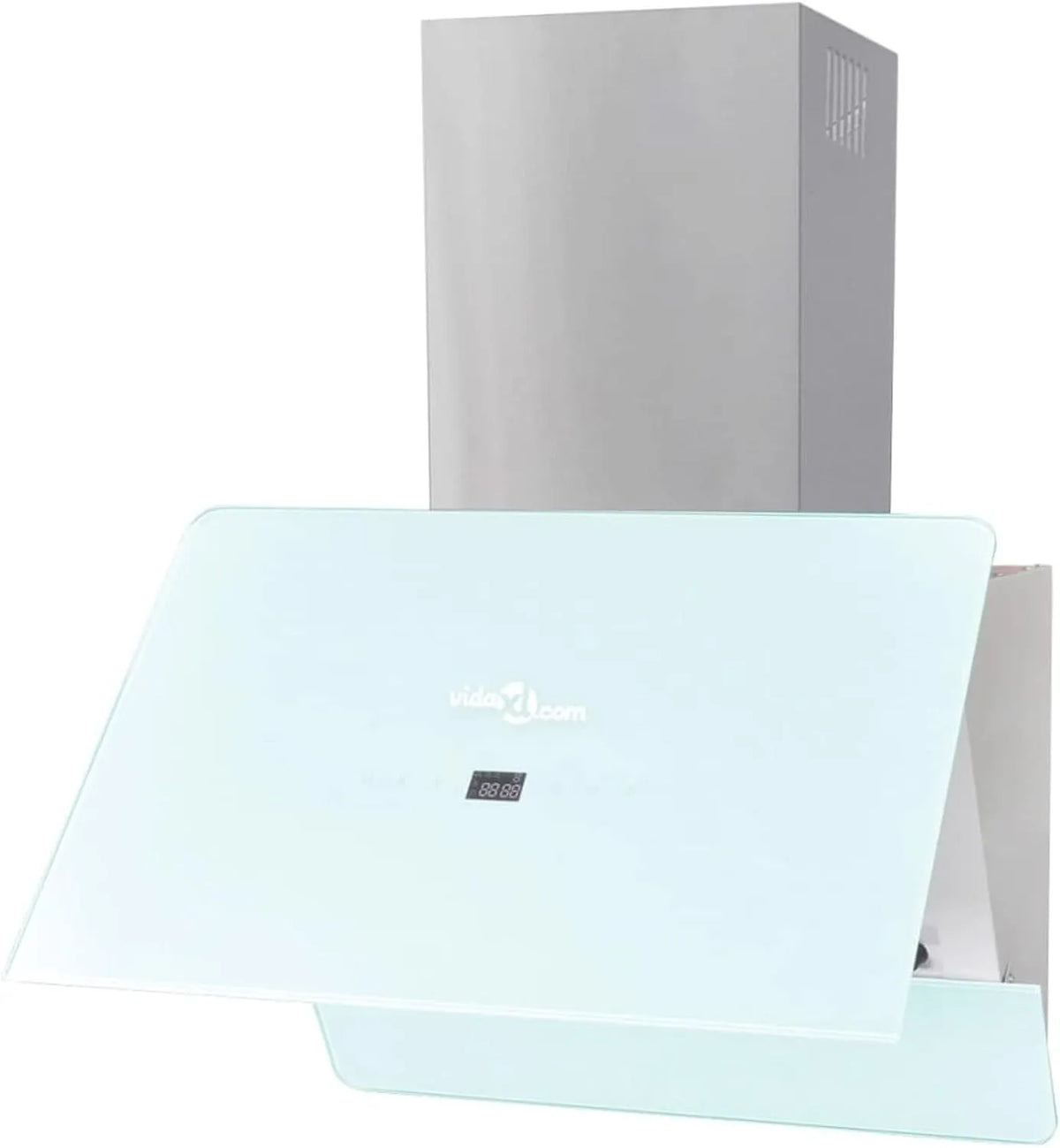Afzuigkap, 600 mm, gehard glas, heteluchtfunctie, gehard glas wit 600 mm convectie keuken kap